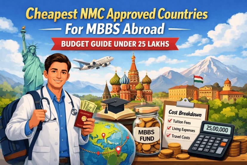 Cheapest NMC Approved Countries for MBBS Abroad: A Budget Guide under ₹25 Lakhs