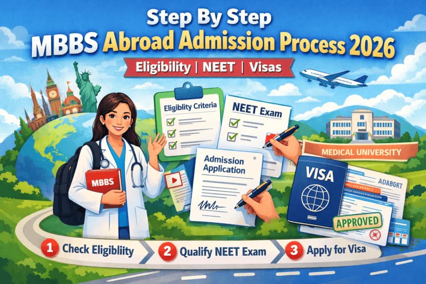 Step-by-Step MBBS Abroad Admission Process 2026: Eligibility, NEET Requirements & Visas for Indian Students