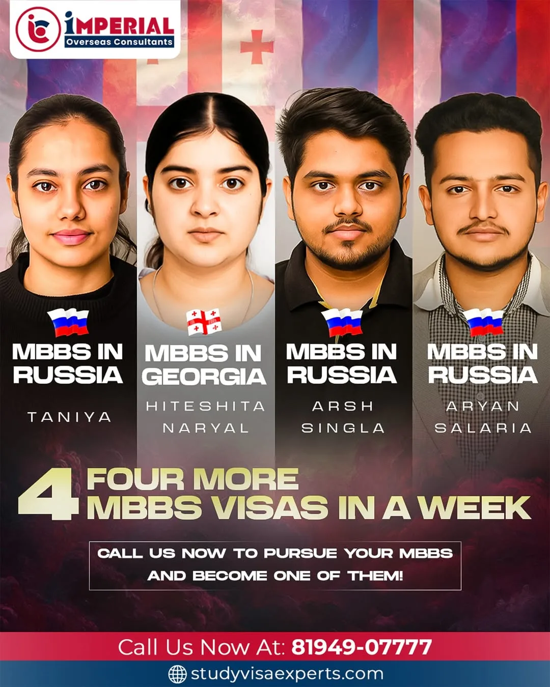 4 Visas Approved - Visa Approved for Georgia & Russia